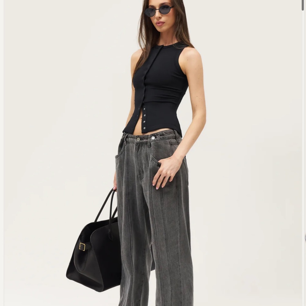 Maebe seam detail boyfriend jeans in grey (new w/ tags)